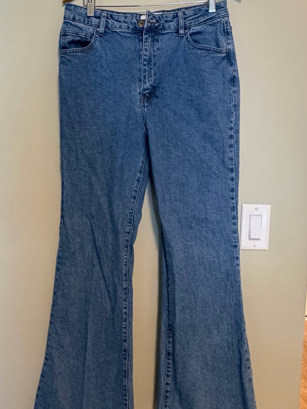 Cotton On Mid-Blue High-Rise Flare Jeans